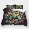 thumbnail image 1 of Comforter Cover Set Fashion Bedspreads Gamepad Printed Bedding Set Gamer Cool Bedroom Decor,Queen (90"x90"), 1 of 5
