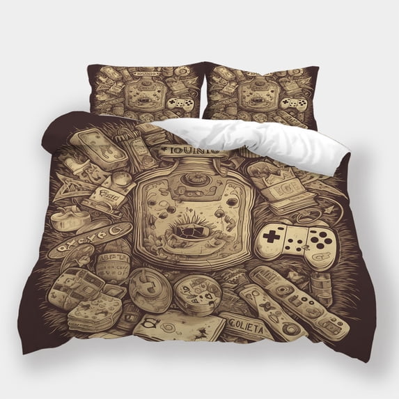 Comforter Cover Set Game Handle Printed Bedspreads Teenager Fashion Bedding Set Bed Gift,California King (98"x104")