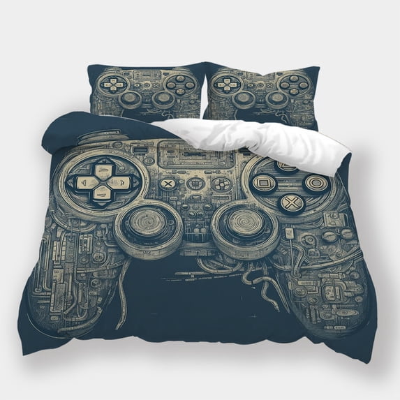 Comforter Cover Set Game Handle Printed Bedspreads Teenager Fashion Bedding Set Bed Gift,King (90"x104")