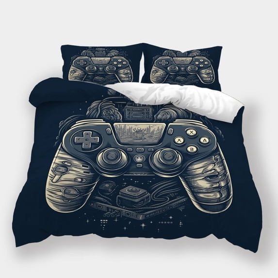 Comforter Cover Set Gamepad Printd Bedspreads Fashion Bedding Set Bed Gift for Kids Adult,Full (80"x90")