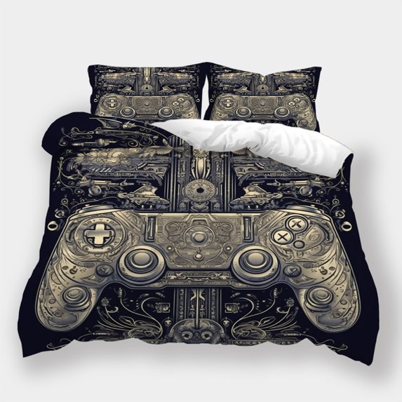 Comforter Cover Set Teen Adult Fashion Game Handle Printed Bedspreads Bedroom Decor Bed Set,California King (98"x104")