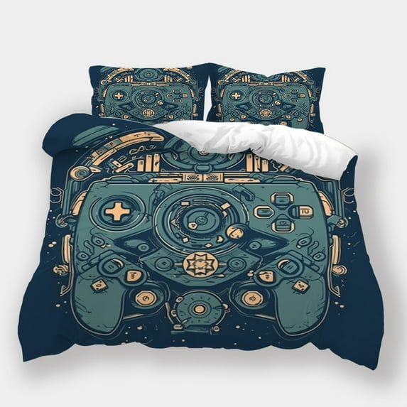 Comforter Cover Set Teen Adult Fashion Game Handle Printed Bedspreads Bedroom Decor Bed Set,Twin (68"x86")