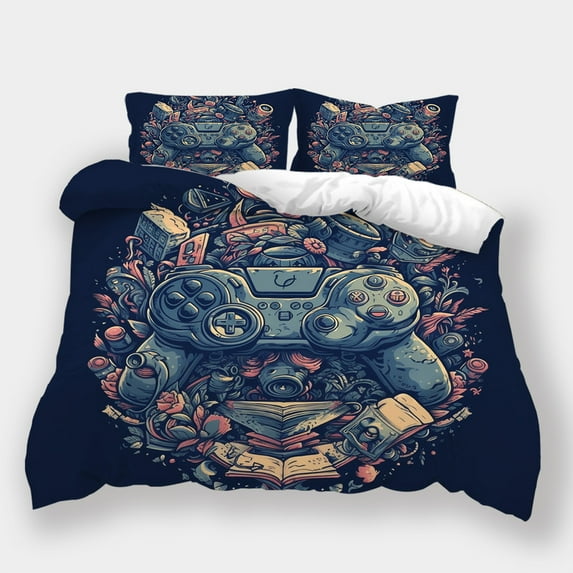 Comforter Cover Set Teen Adult Gamepad Printed Bedspreads Home Highend Bedding Cover Suit,Twin (68"x86")