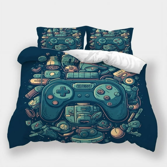 Comforter Cover Set Teen Adult High Quality Bedspreads Gamer Bedroom Decor Bedding Set,King (90"x104")