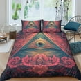 thumbnail image 1 of Comforter Cover Set The Eye of God Printed Bedspreads Boy Man High Quality Home Textiles,California King (98"x104"), 1 of 6