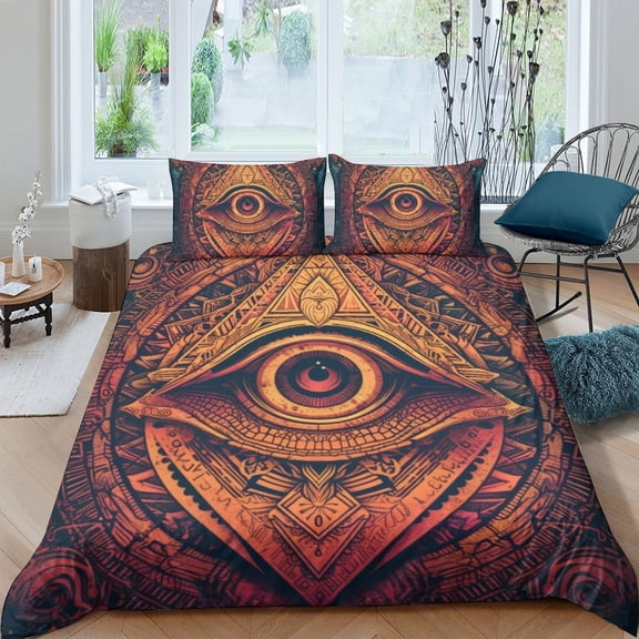 Comforter Cover Set The Eye of God Printed Bedspreads Boy Man High Quality Home Textiles,Twin (68"x86")