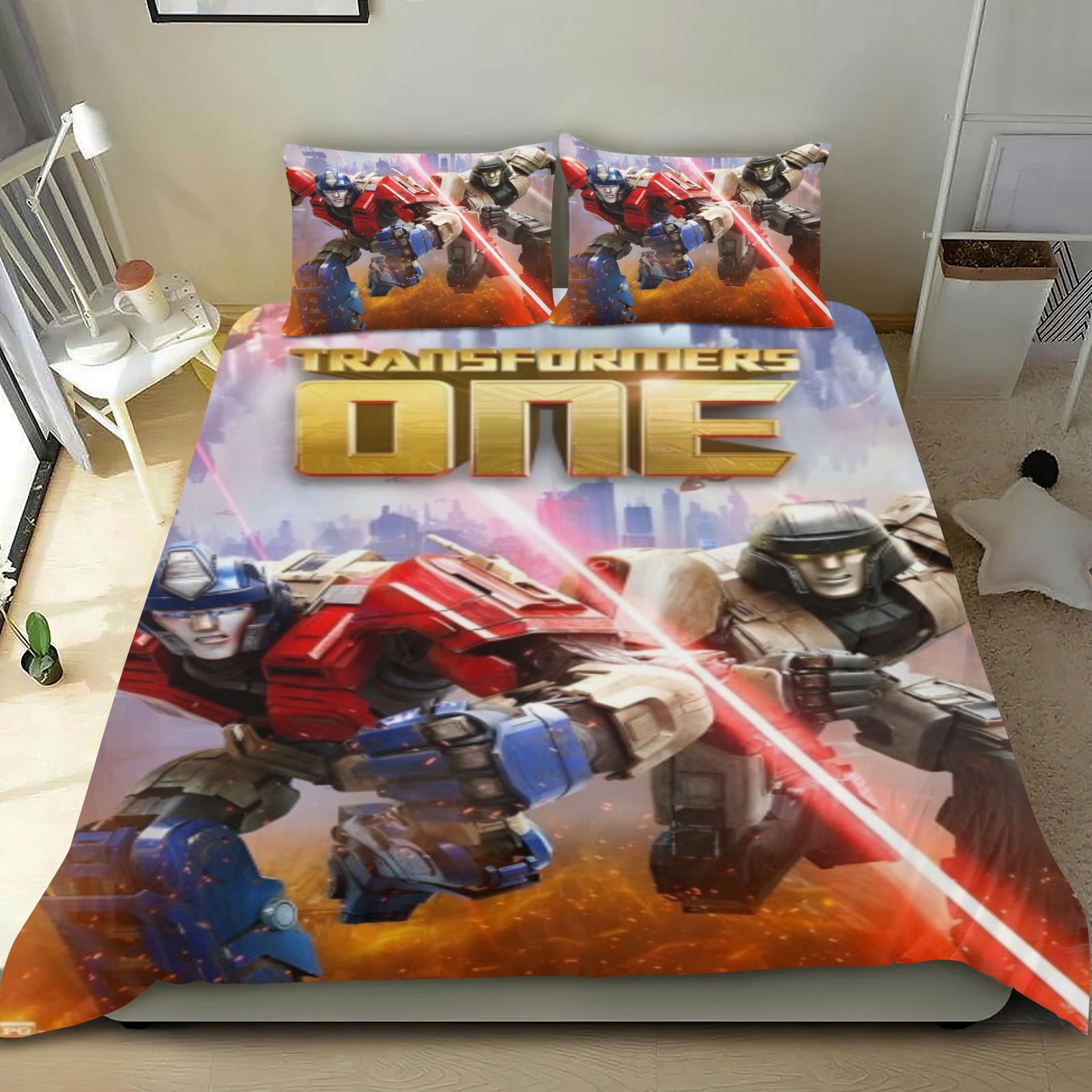 Comforter Cover Set Transformers One Duvet Cover 3 Piece Bedding Set ...