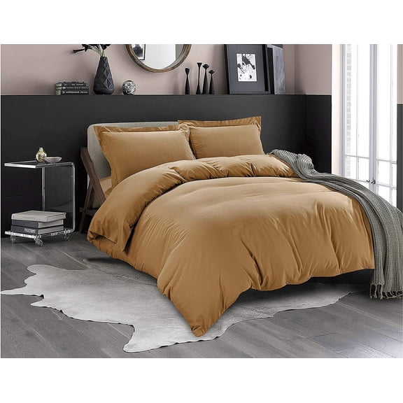 Comforter Cover with Button Closure and 2 Pillow Shams
