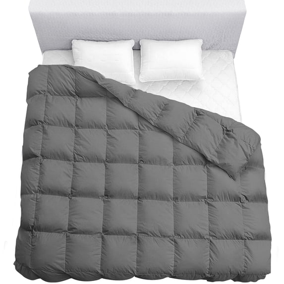 Comforter Duvet Insert Full/Queen Gray Down Alternative All Season Microfiber