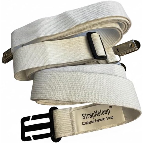 Comforter Holder Straps Adjustable Elastic Bands with Clips, Secure Duvet & Comforter While Sleeping