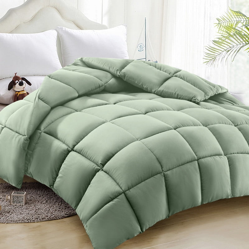 VOUA King Comforter, Sage Green, AllSeason, Cooling, Quilted Duvet
