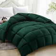 thumbnail image 1 of Comforter Queen Green All Season Down Alternative, Cooling Quilted Duvet Insert, Bed Comforter with Corner Tabs, Washable Hypoallergenic Reversible Quilt, 1 of 8