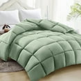 thumbnail image 1 of Comforter Queen Sage Green All Season Down Alternative, Cooling Quilted Duvet Insert, Bed Comforter with Corner Tabs, Washable Hypoallergenic Reversible Quilt, 1 of 7