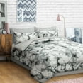 thumbnail image 1 of Comforter Set 3PC DQ Printed Solid Marble Grey, 1 of 2