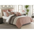 thumbnail image 1 of Safdie & Co. 7-piece Alysha Premium Microfiber Queen Comforter Set in Pink, 1 of 2