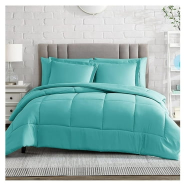 Comforter Set, Extra Warm Down Alternative Ultra Soft Microfiber, 3 Pieces Set with 1 Comforter and 2 Pillow Shams (King/Cal King, Turquoise)