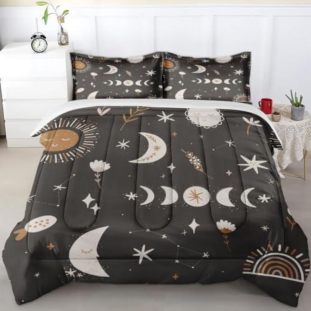 Comforter Set Full Size Alien Space Kids Moon Bedding Set for Kids and
