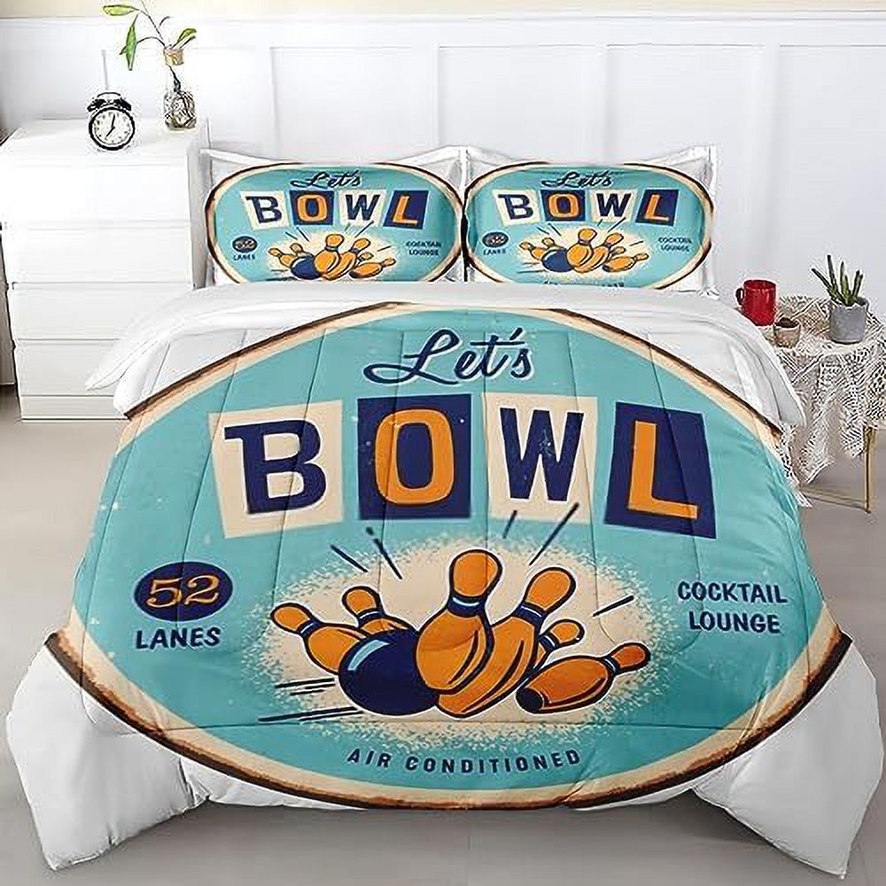 Comforter Set Full Size Retro Vintage Map London Bedding Set for Kids and Adults Bedroom Decor