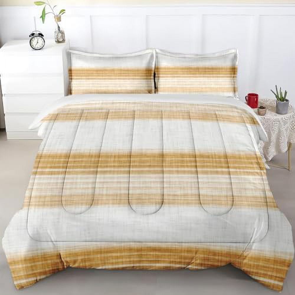 Comforter Set Full Size Terracotta Painting Contemporary Burnt Bedding