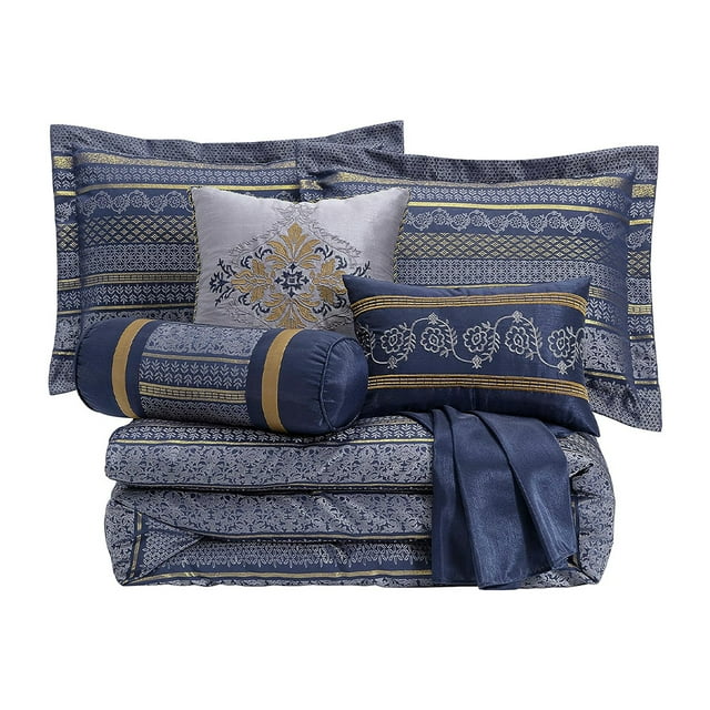 Comforter Set King Size, 7Piece Soft Bedding Quilt for a Great Night