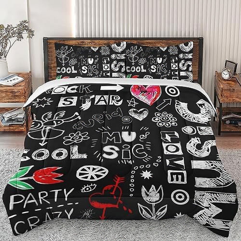 Comforter Set King Size Summer Camp Colorful Rv Soft Bedding Set for