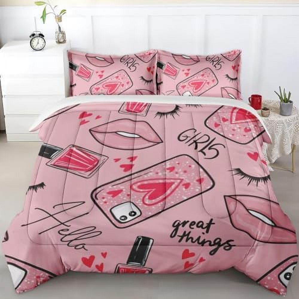 Comforter Set King Size Zebra Woman Animal Makeup Bedding Set for Kids