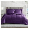 thumbnail image 1 of Comforter Set, Medium Weight - Down Alternative - Ultra Soft Microfiber - King/California King Size 3 Pieces Set with 1 Comforter and 2 Pillow Shams (King/Cal King, Purple), 1 of 7