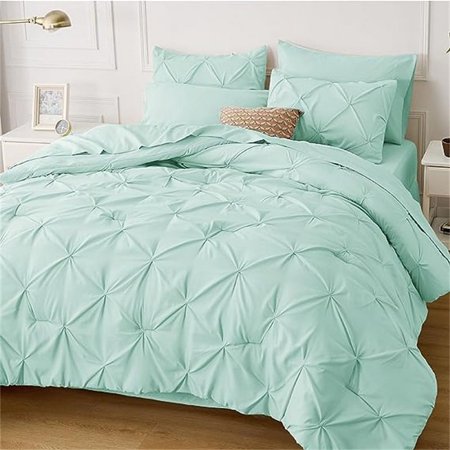 Comforter Set Queen Mint Green - Queen - 7 Piece