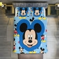 Comforter Set Queen Size,Cartoon Blue Mickey Mouse Set with 2 ...
