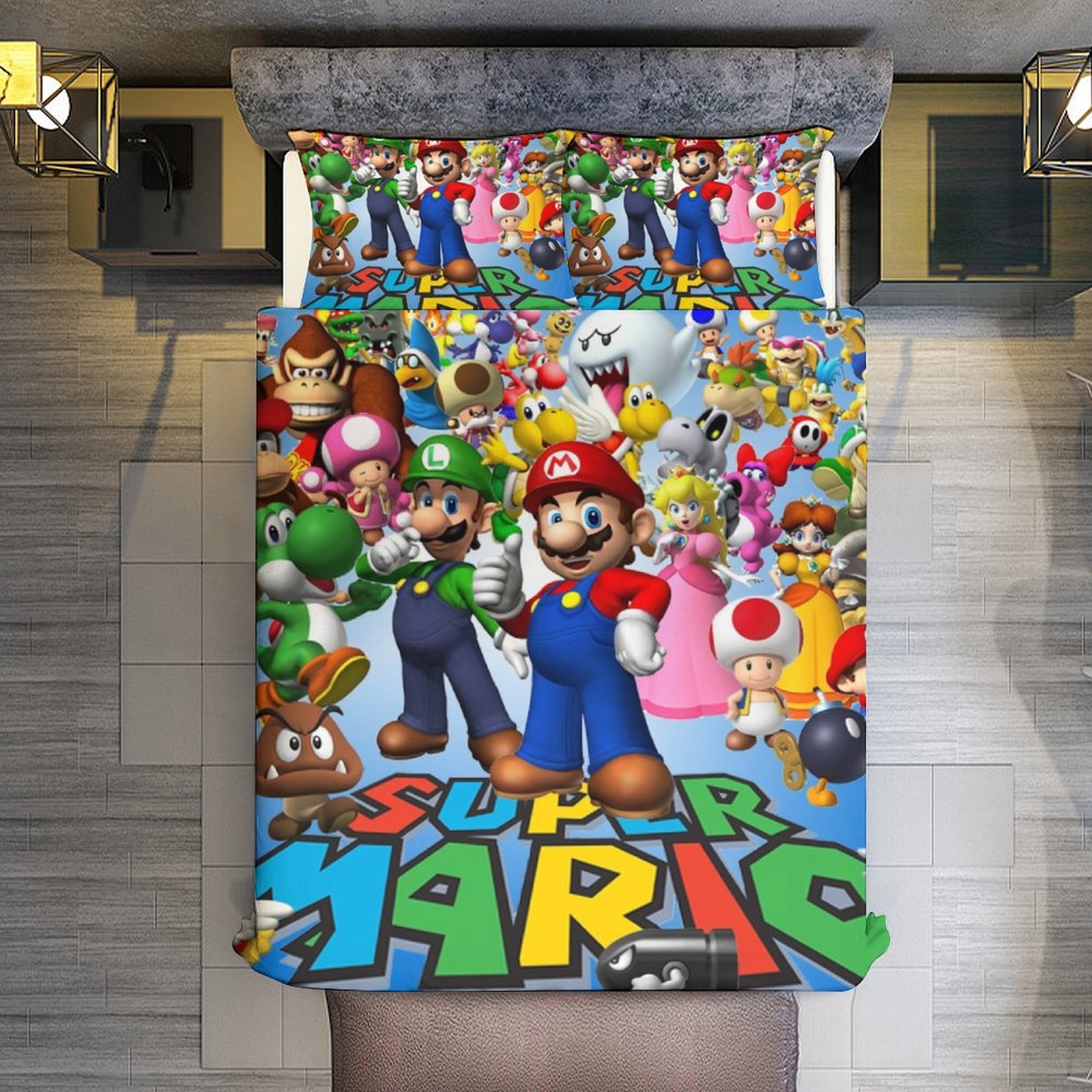 Comforter Set Queen Size,Games Fanart Super-Mario Bros Comforter Set ...