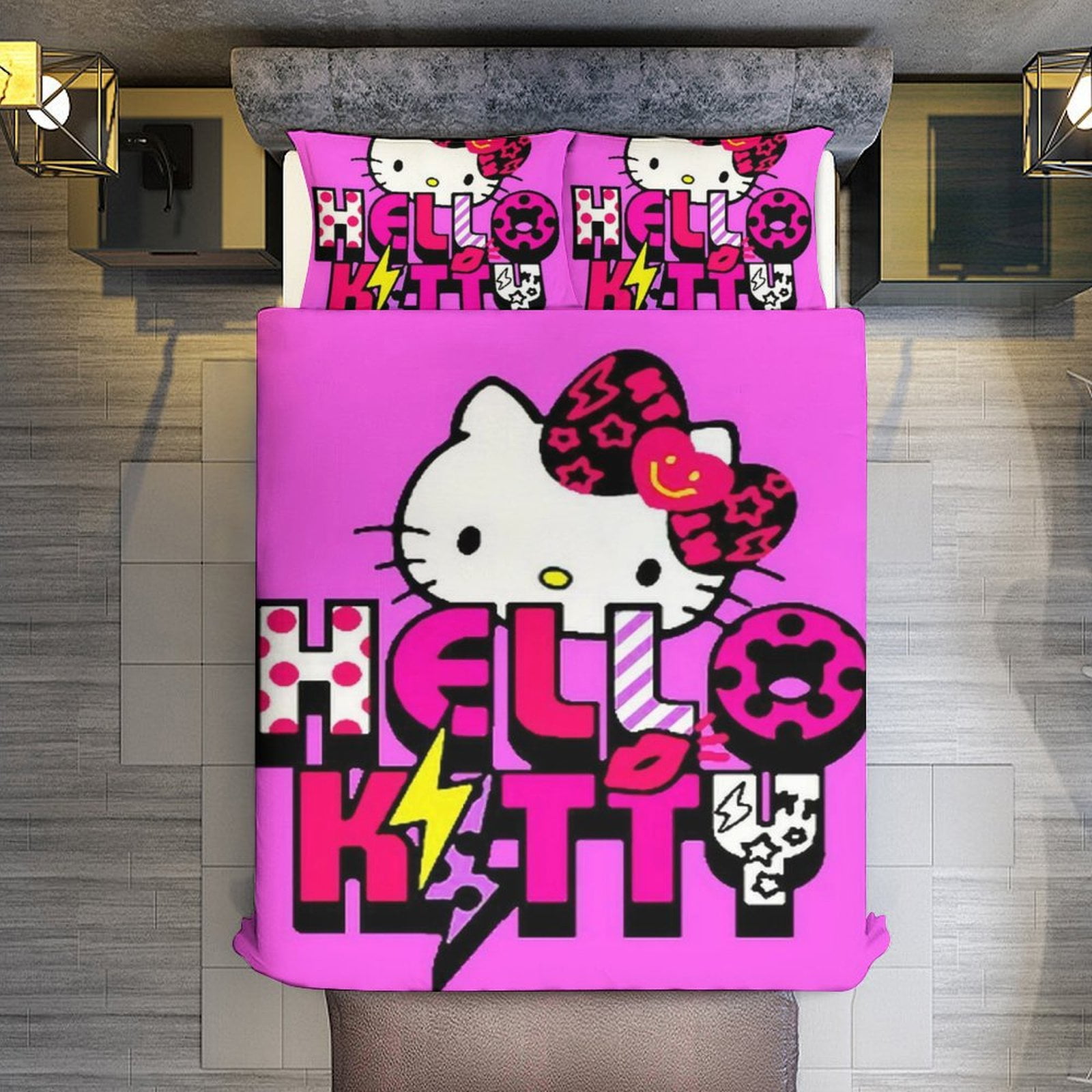 Comforter Set Queen Size,Hello Kitty 3325 Set with 2 Pillowcases for ...