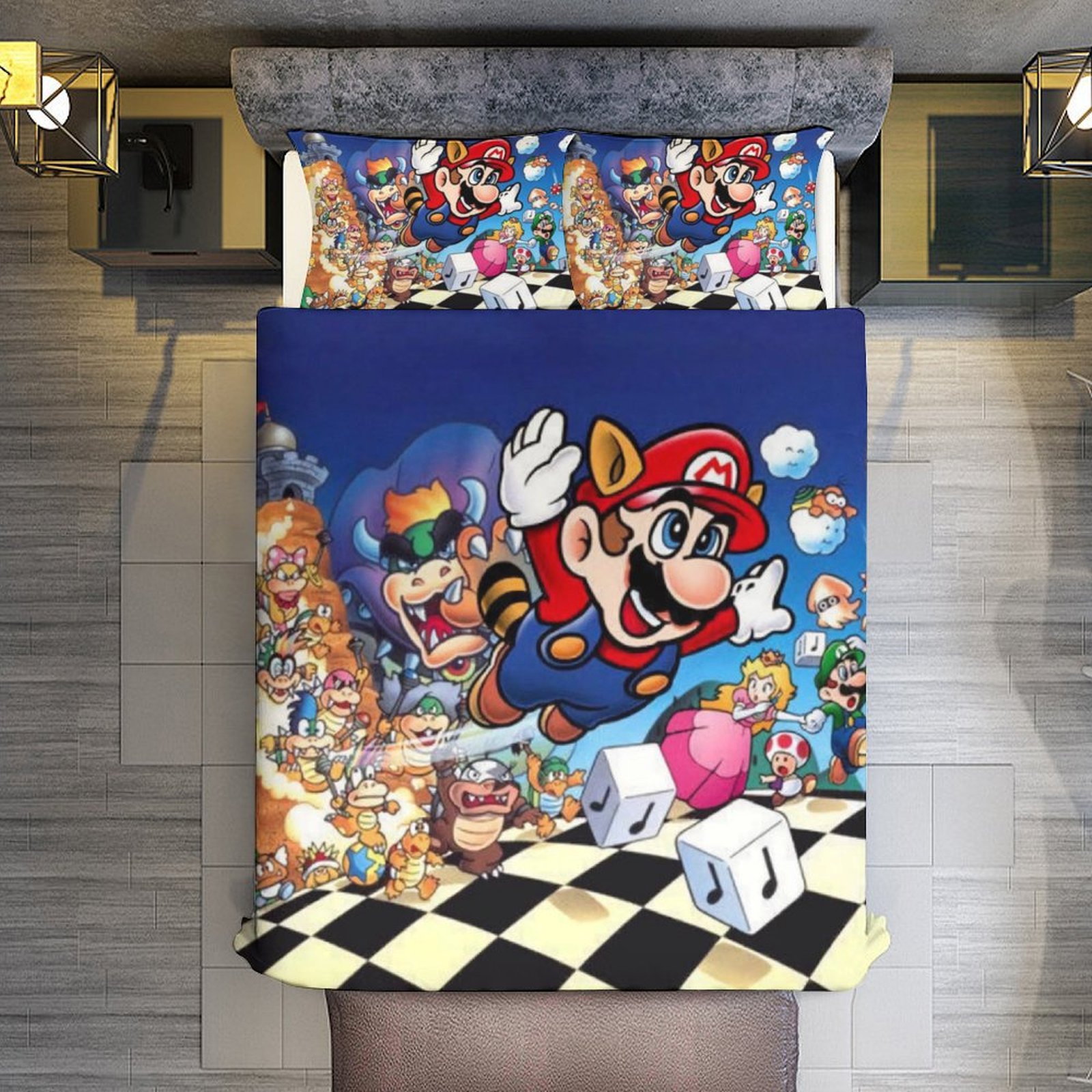 Comforter Set Queen Size,New Super Mario Bros Set with 2 Pillowcases ...