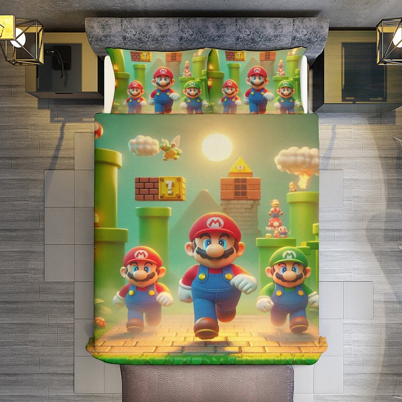 Comforter Set Queen Size,Super-Mario BROS Comforter Set for Boys Girls ...