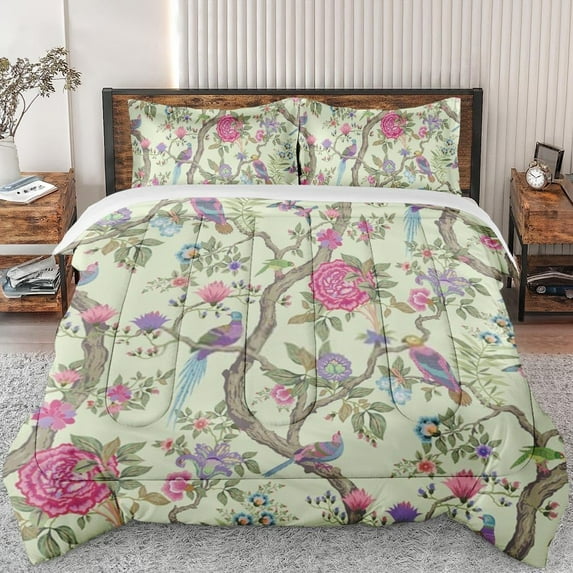 Comforter Set Size, Retro Vintage Music Disco Soft Bedding Set for Kids and Adults, Party Old School Comforter Set with 2 Pillowcases for Bedroom Bed Decor