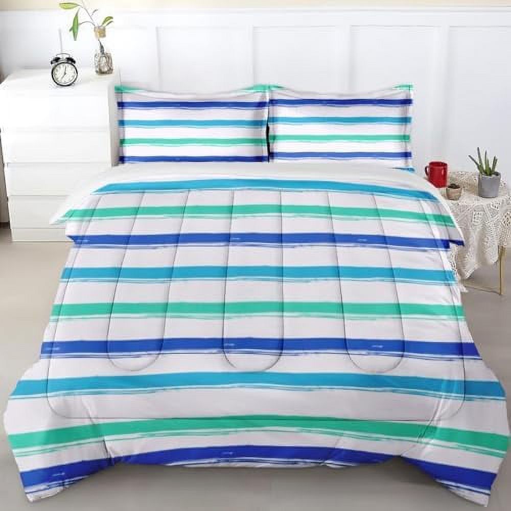 Comforter Set Twin Size Tropical Floral Hawaiian Hibiscus Bedding Set