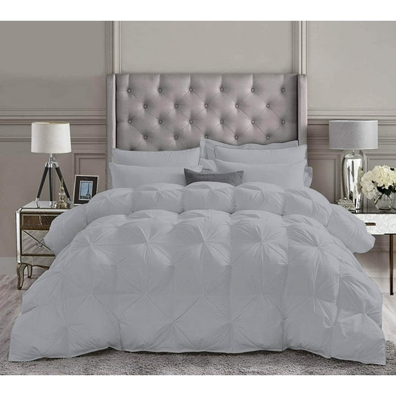 Comforter Sets All Season Down Comforter Down Alternative Comforter Premium Down Comforter Silver Grey Solid - 1 Piece Microfiber Comforter Set, Queen/Full/Full XL Sized 88 by 88 inch