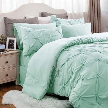 Comforter Sets - Bedding Sets Full 7 Pieces Mint Green - Full - 7 Piece