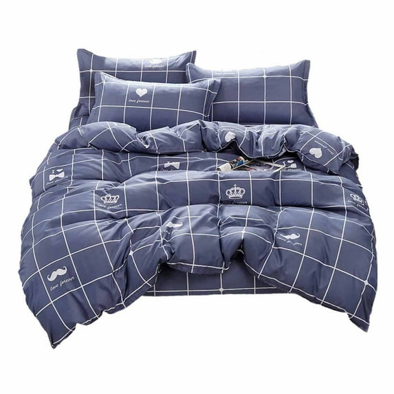 Comforter Sets Four Piece Plain Printed Soft and Breathable Bedding Set for Bed 150X200