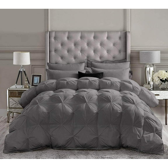 Comforter Sets All Season Down Comforter Down Alternative Comforter Premium Down Comforter Dark Grey Solid - 5 Piece Microfiber Comforter Set Set, Twin/Twin XL Sized 68 by 90 inch
