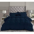 thumbnail image 1 of Comforter Sets All Season Down Comforter Down Alternative Comforter Premium Down Comforter Navy Blue Solid - 3 Piece Microfiber Comforter Set Set, Queen/Full/Full XL Sized 88 by 88 inch, 1 of 1