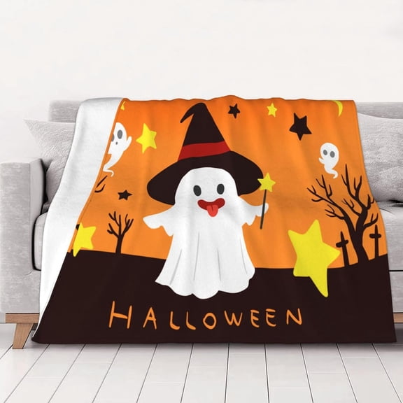 Down Comforter, Small Size, 300 Grams per Square Meter, Luxurious Anti-Static, Soft Fleece, Microfiber Bed Blanket, 30"x40", 320g, Flannel Blanket - Vacuum Sealed Packaging (All Saints' Day 05)