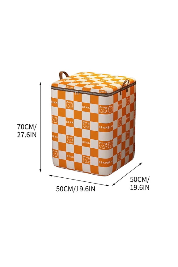 Comforter Storage Bag, Clothes Storage Organizer for Blankets Bedding Sweaters, Foldable Soft Storage, Zipper Closure, Carry Handles, Closet Under Bed Moving Travel