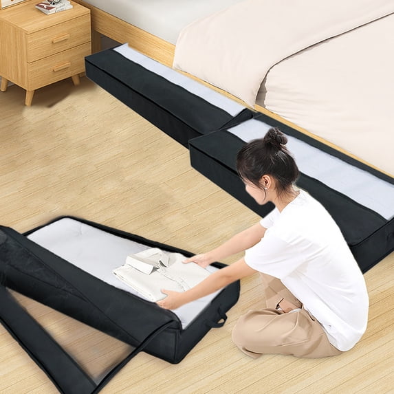 Comforter Storage Bag,Foldable Bedding Organizer,Large Capacity,Mothproof Storage Bag,Reinforced Zipper,Sturdy Handles,Space-Saving Quilt Bag for Bedding,Blankets,Clothes for Moving and Dorm Storage
