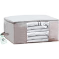 thumbnail image 1 of Comforter Storage Bag - Folding Organizer bag for King/Queen Comforters, Pillows, Blankets, Bedding/Quilt, Blanket, Duvet, Mothproof Space Saver; Large Collapsible Organizers, 24"x14"x11", 1 of 4