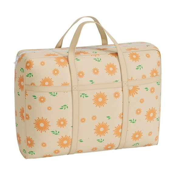 Comforter Storage Bag with Handls, Compression Packing Totes, Moving Bags with Zipper, Space Saving Containers for Pillow, Clothes, Bedding (Small)