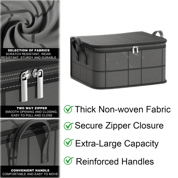 Comforter Storage Bags for Bedding Organizer Extra Large Capacity Foldable Blanket Storage with Reinforced Handles and Secure Zipper Closure for Comforters Pillows Blankets Space Saving