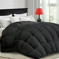 thumbnail image 1 of Comforter Twin Black All Season Down Alternative, Cooling Quilted Duvet Insert, Bed Comforter with Corner Tabs, Washable Hypoallergenic Reversible Quilt, 1 of 9