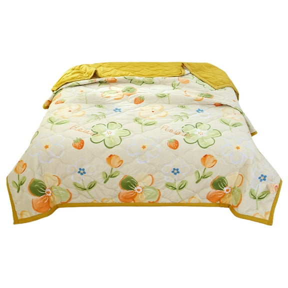Comforter Washable Reversible Quilt Rectangular Polyester Lightweight Soft Breathable Stay Cool All Night Home