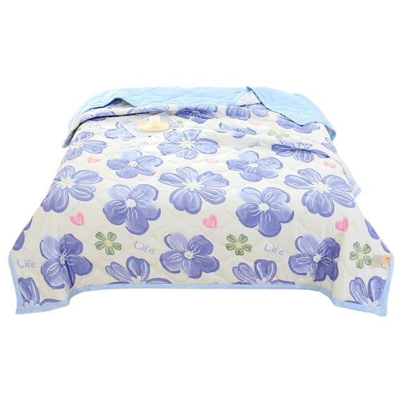 Comforter Washable Reversible Quilt Rectangular Polyester Lightweight Soft Breathable Stay Cool All Night Home