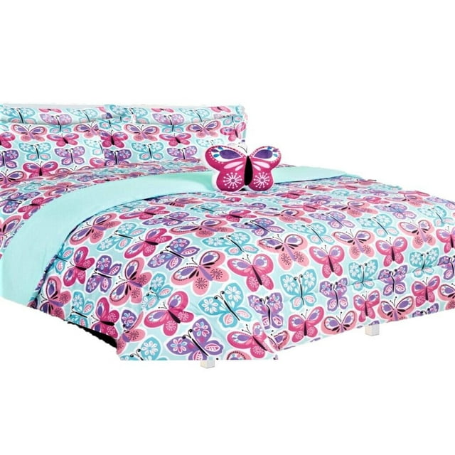 Comforter bed in bag set 6 pieces kids twin size lightweight warm kids